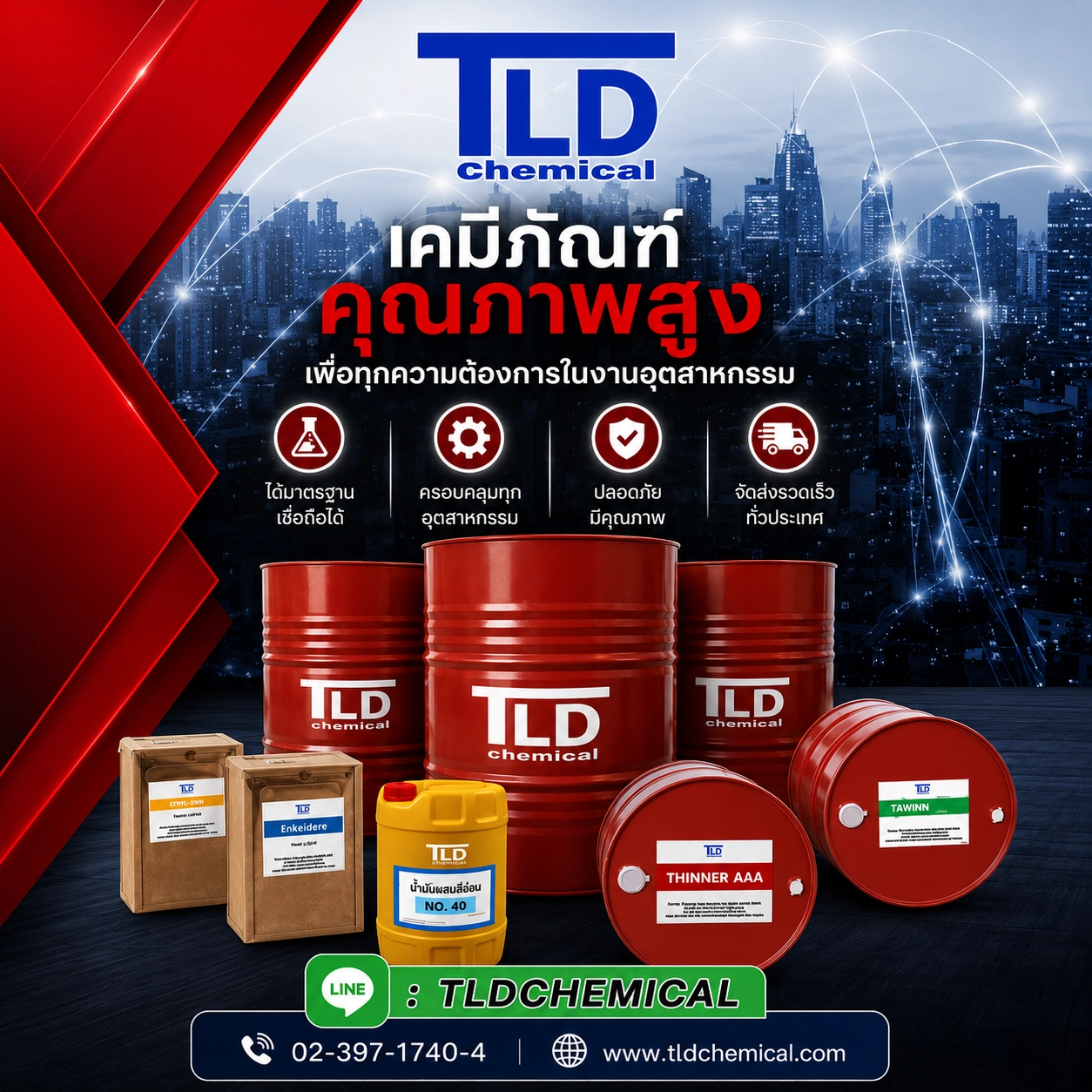 สารเคมีอุตสาหกรรม คืออะไร? ประเภท การใช้งาน และการเลือกใช้